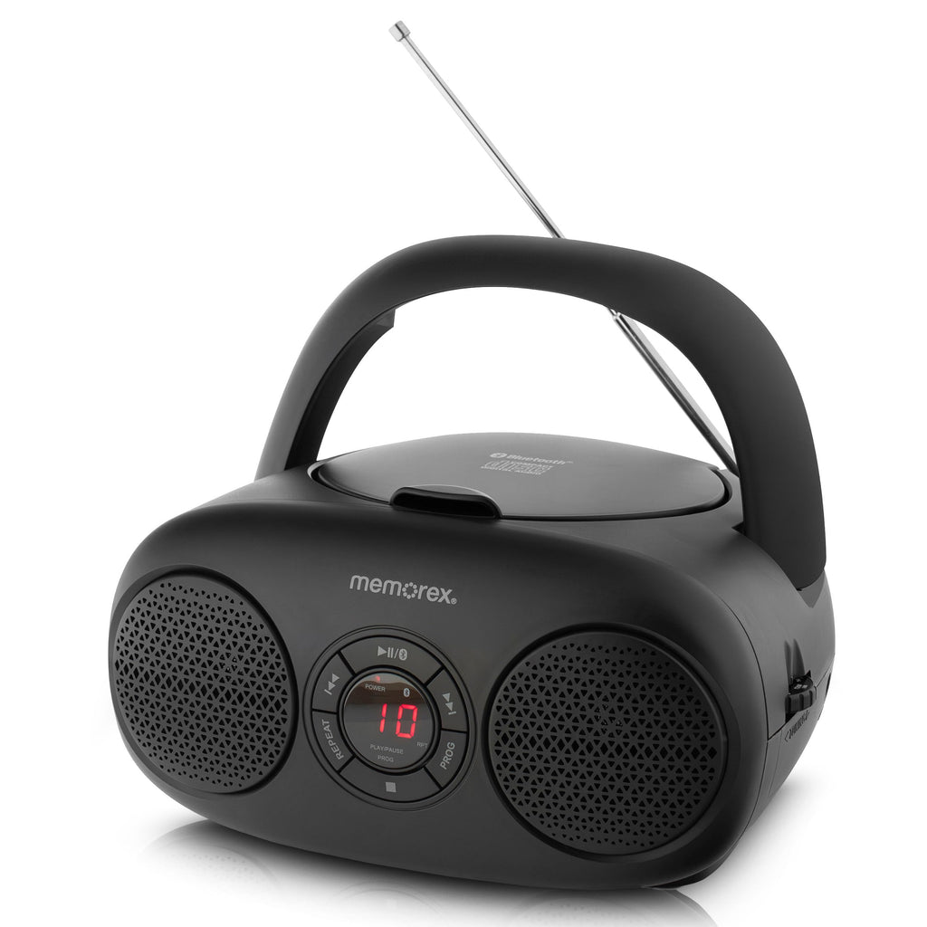 AM/FM Top Loading CD Player Portable Stereo with Auxiliary Input and LED Display V7221