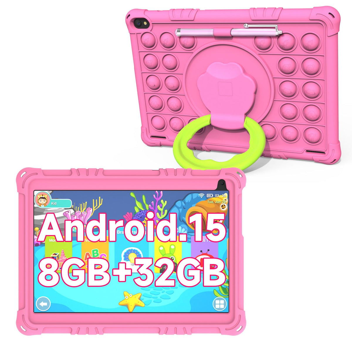 10 inch Kids Tablet 8GB RAM 32GB ROM Pink P282067
