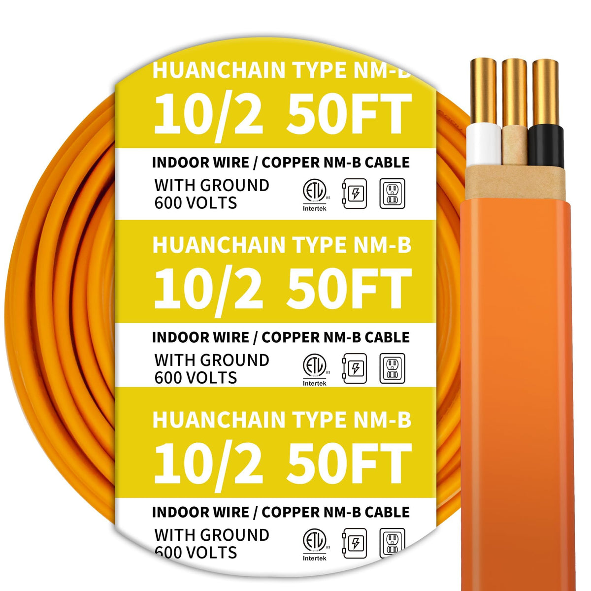 Orange 50FT Non-Metallic Sheathed Cable P967341