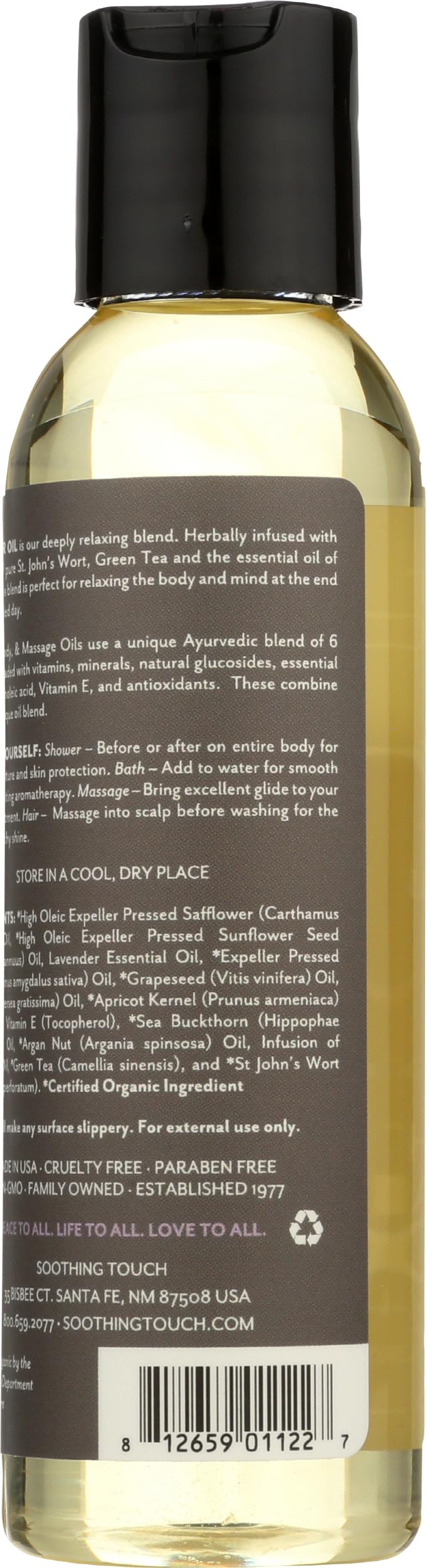 Organic Calming Lavender Bath, Body & Massage Oil, 4 Oz H344341