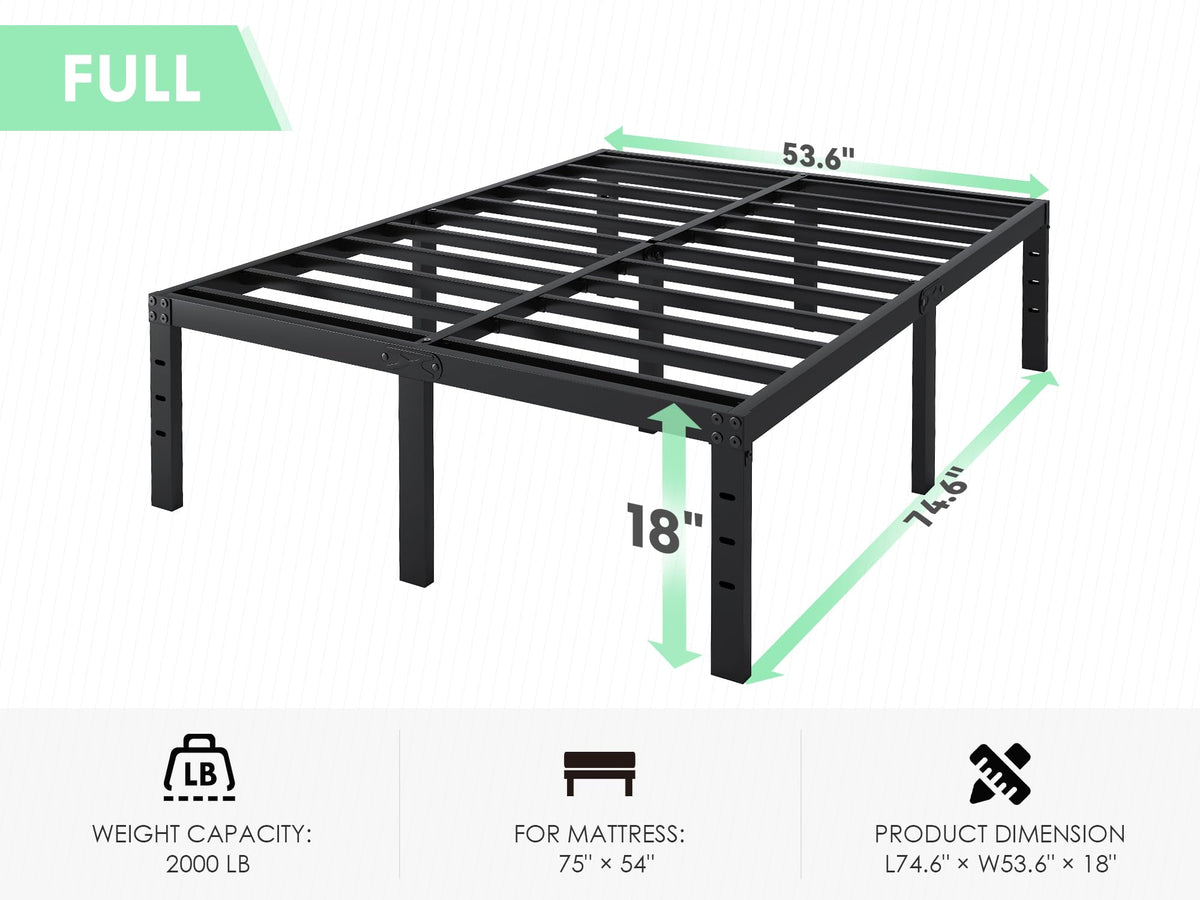 Full Size 18 in Platform Bed Frame W605