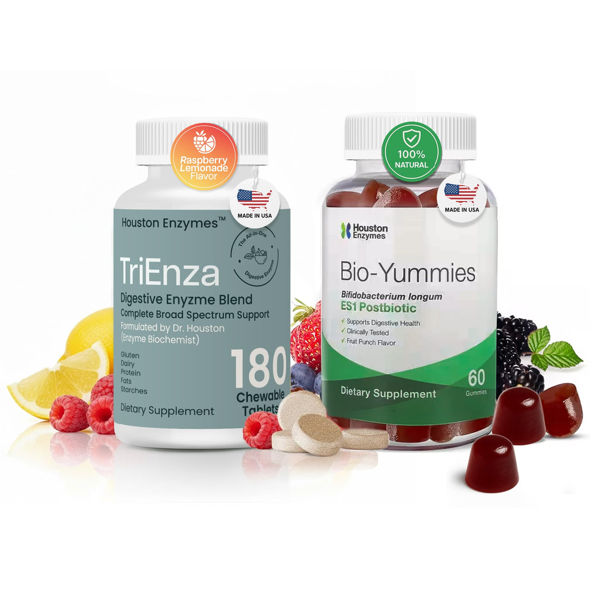 Digestive Enzymes 180 Chewables & Postbiotic Supplement 60ct S586962