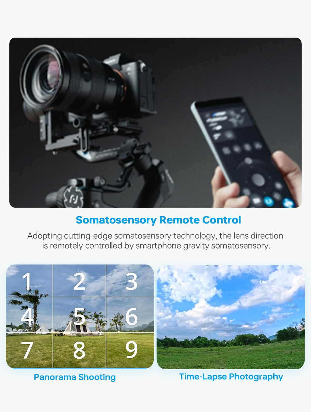 Camera Gimbal Stabilizer with AI Tracking Z2184