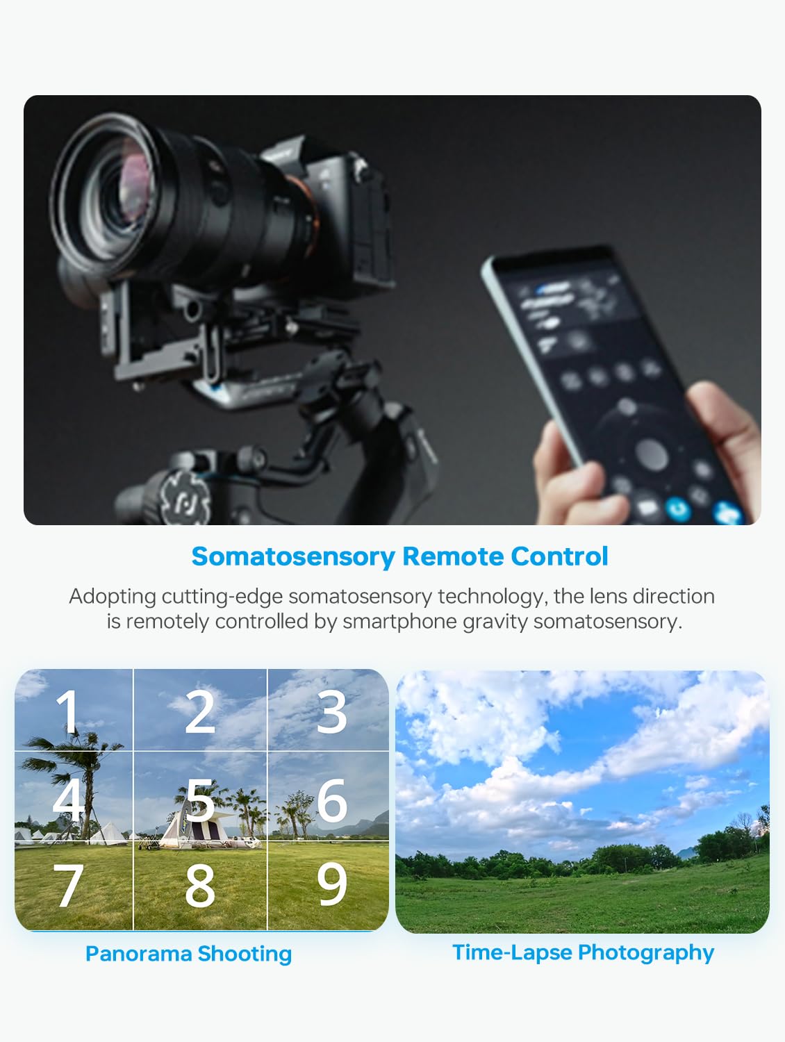 Camera Gimbal Stabilizer with AI Tracking Z2184