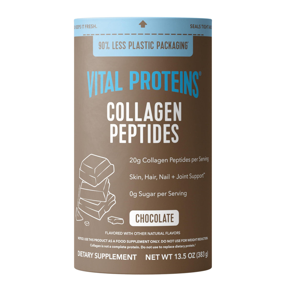 Collagen Peptides Powder, Chocolate, 13.5oz F6966