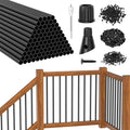 100 Pack 26" Round Black Aluminum Deck Balusters U137704
