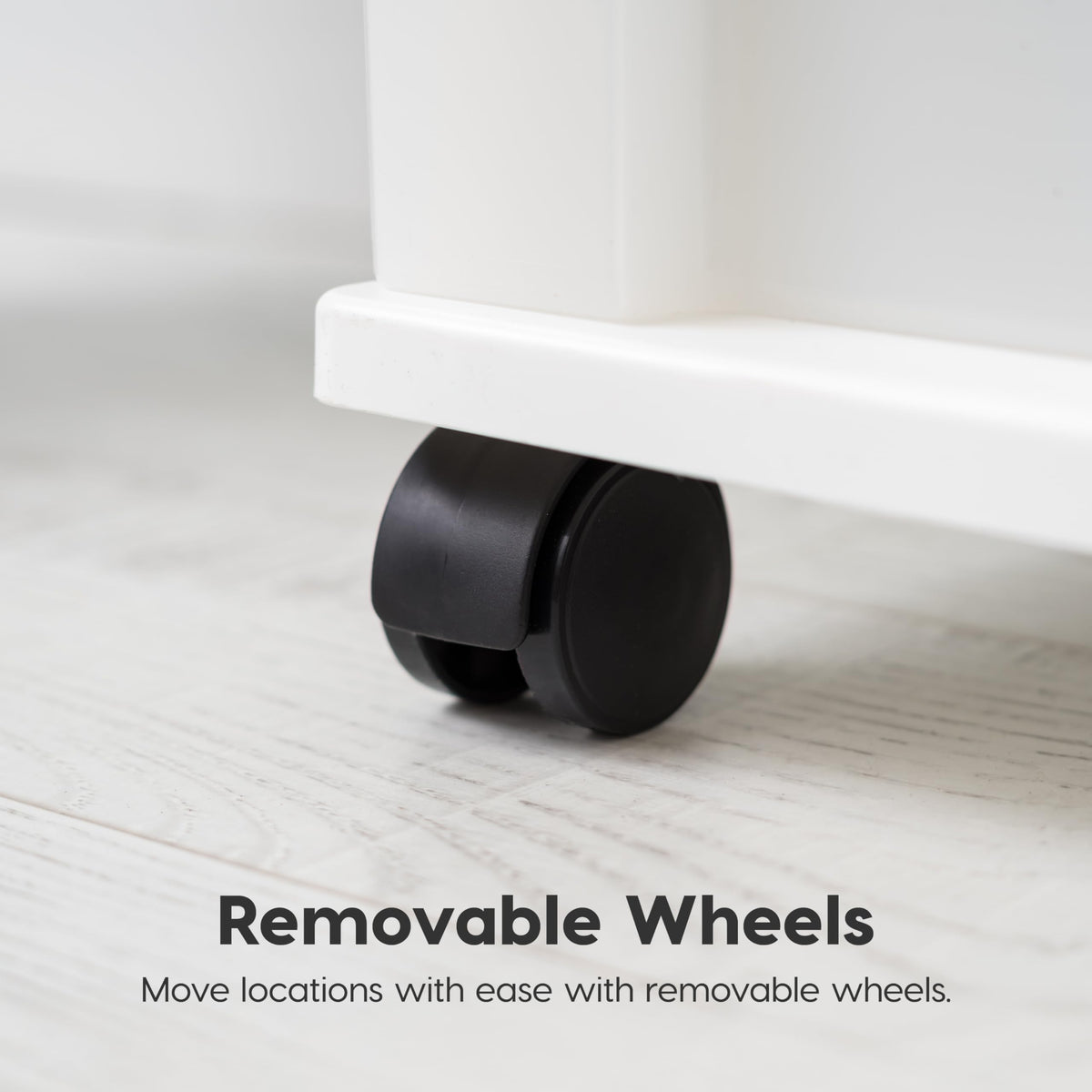 4 Drawer White Storage Cart with Wheels S72521
