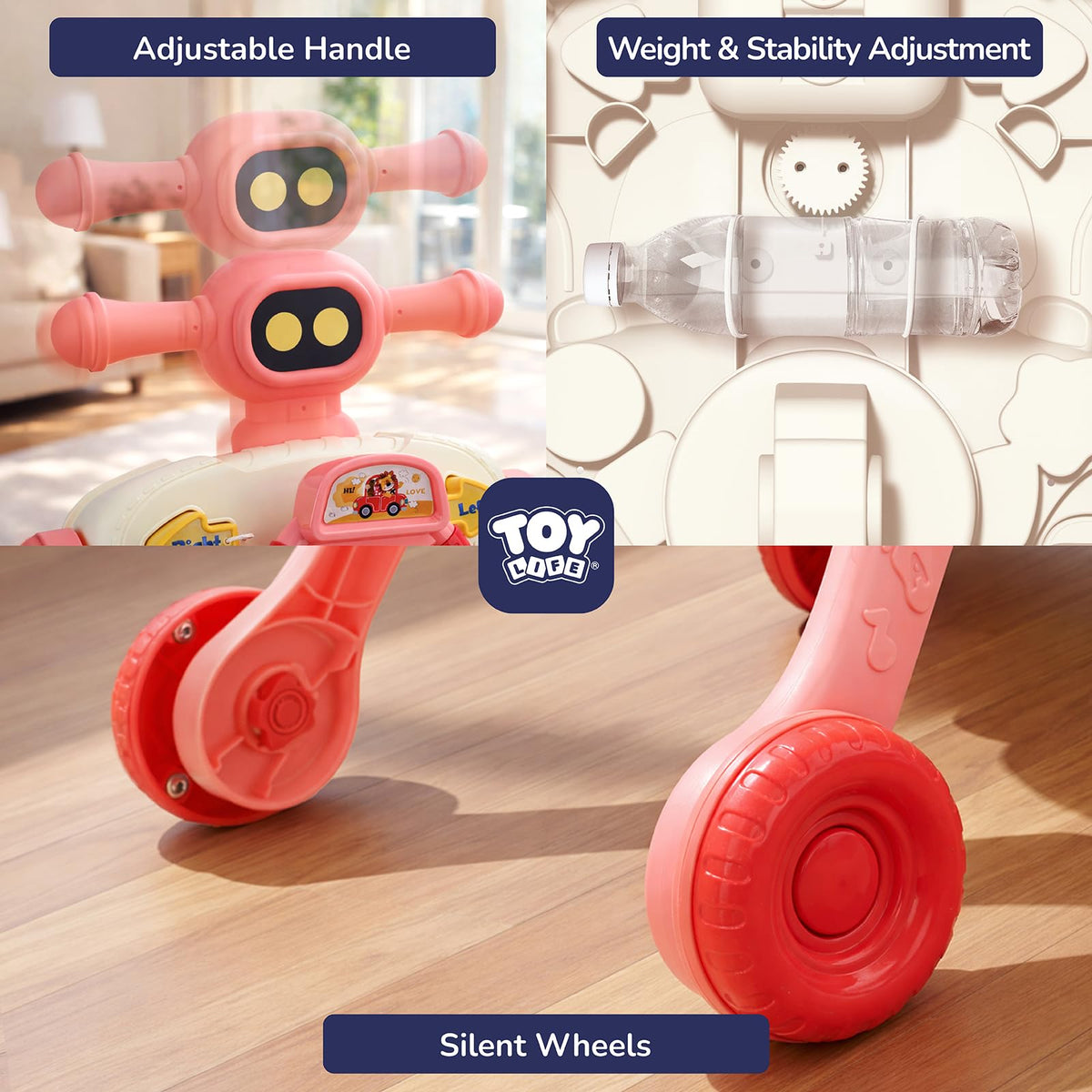 3-in-1 Baby Push Walker Sit to Stand Activity Table W60068