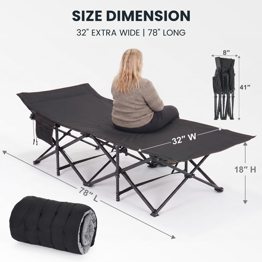 Oversized XXL Folding Camping Cot Z745449