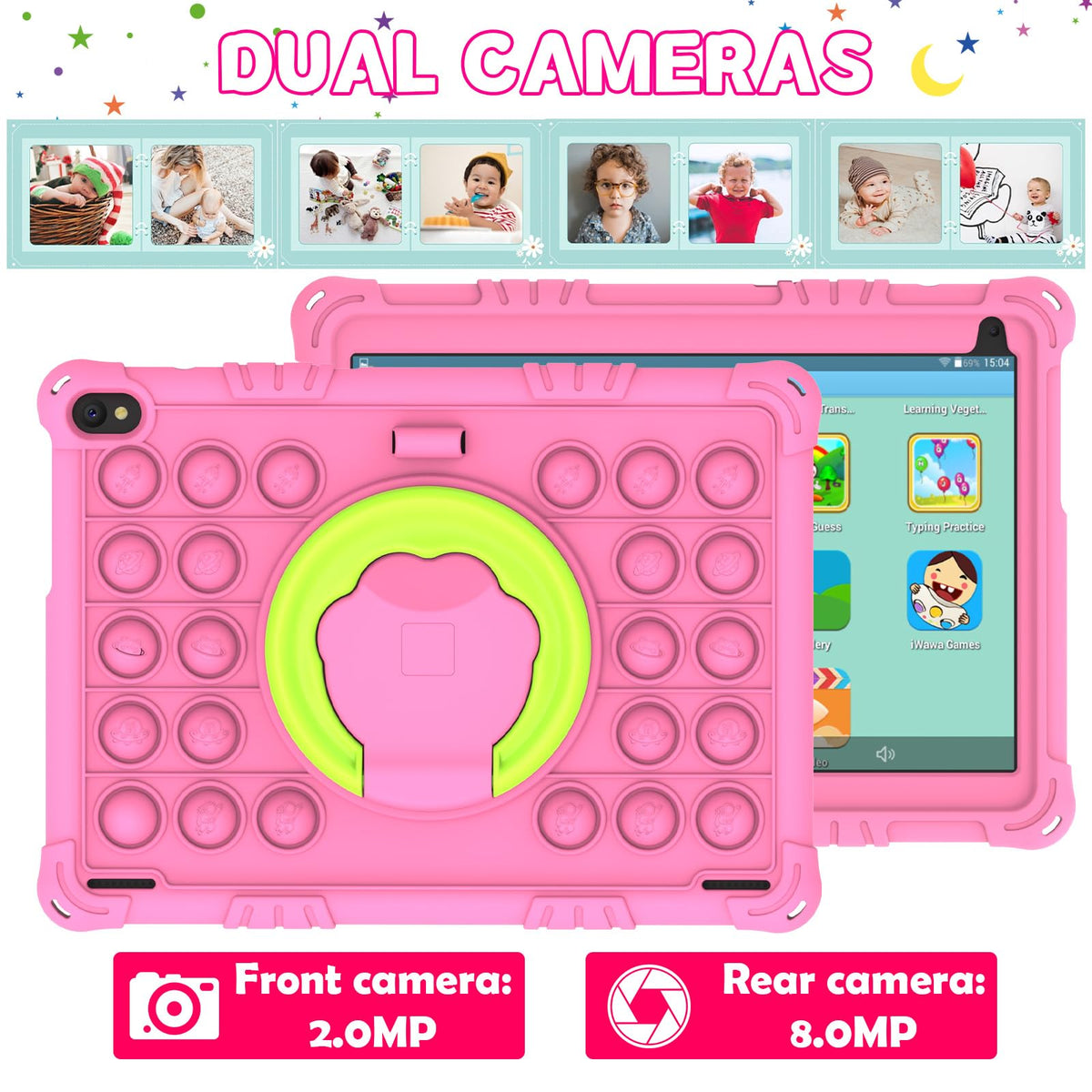 10 inch Kids Tablet 8GB RAM 32GB ROM Pink P282067