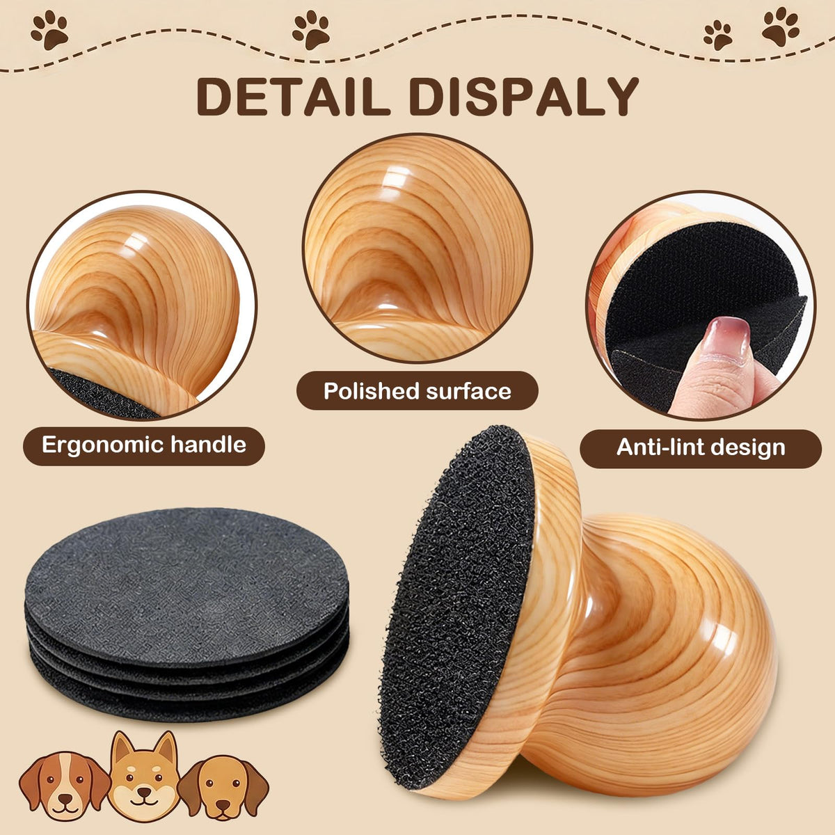 Dog Nail File Grinder Board with 4-Pack Replaceable Sandpaper Discs N48938
