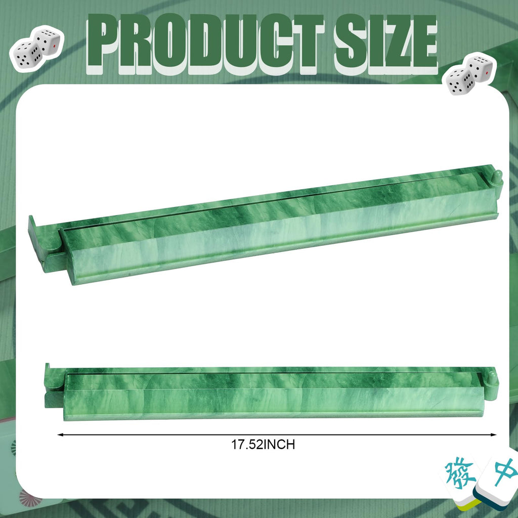 4 Pcs 18.7 Inch Acrylic Mahjong Tile Racks with Pushers I8015