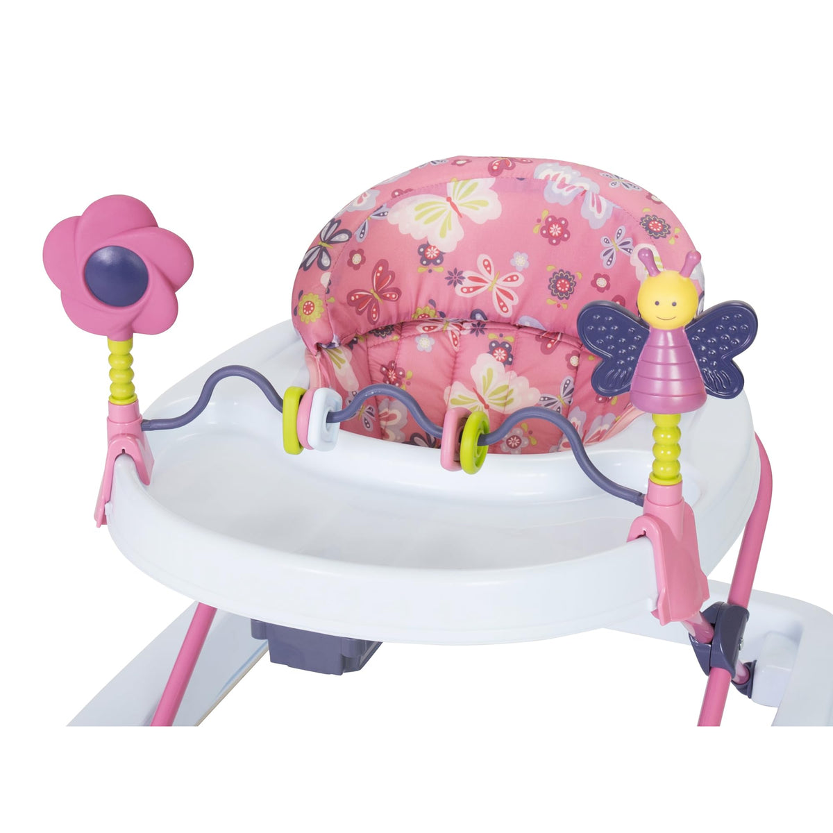 Activity Walker with Toy Bar, Front Wheels, Tray, Adjustable Height and Fold Frame V333733