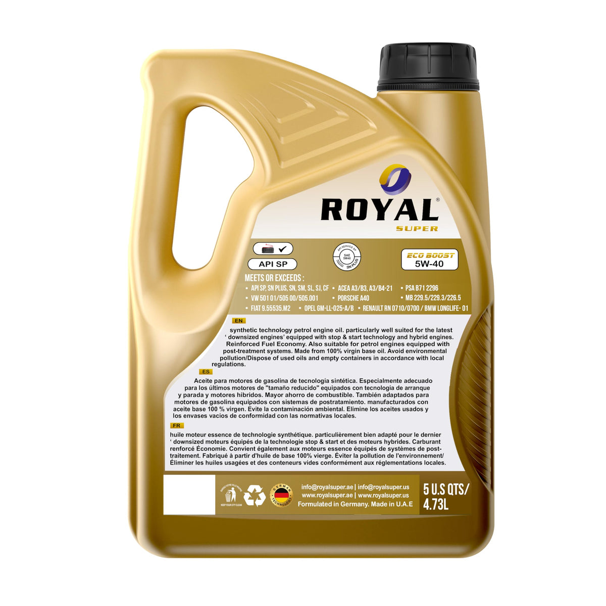 5W-40 Full Synthetic Engine Oil 5 US Quarts K888183