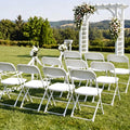 10 Pack White Plastic Folding Chair O325