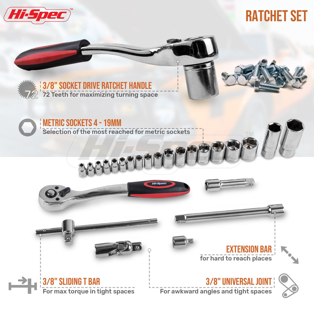 Metric Auto Mechanic Tool Set G875470