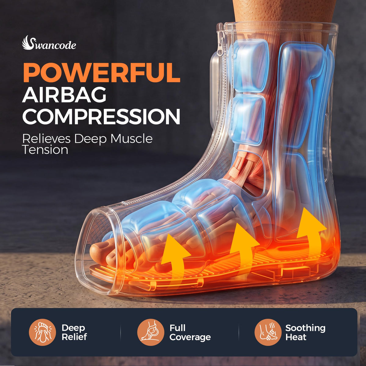 Air Compression Foot and Ankle Massager with Heat T622488