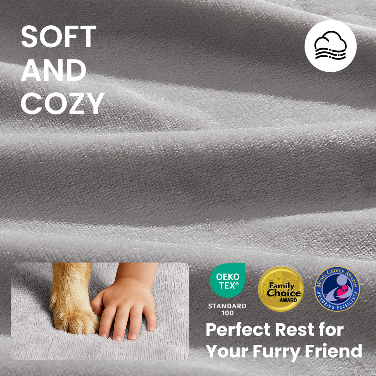 Large Reversible Memory Foam Dog Bed W9579