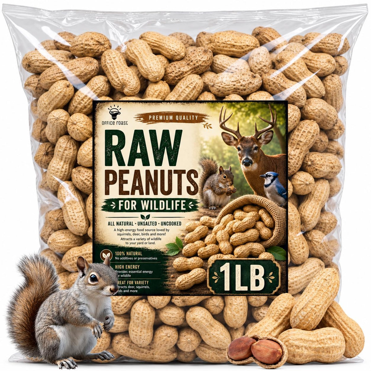 Roasted Unsalted Peanuts in Shell 1 lb Bag R2758