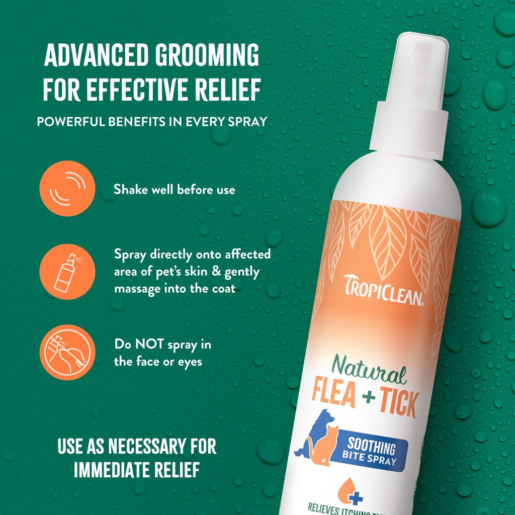 Flea and Tick Bite Relief Treatment Spray for Dogs & Cats, 8oz Z43678