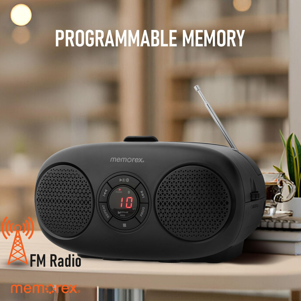 AM/FM Top Loading CD Player Portable Stereo with Auxiliary Input and LED Display V7221