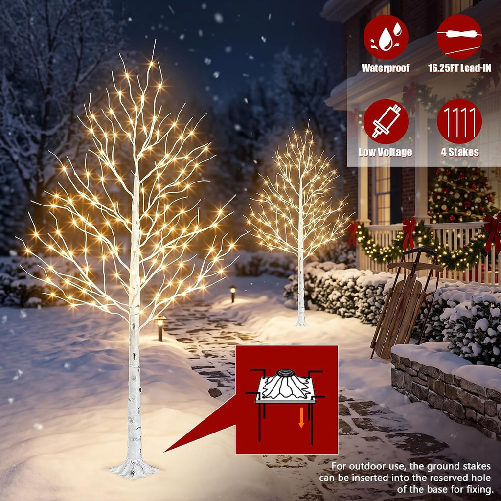 6ft Prelit White Christmas Trees 2Pack Y747864