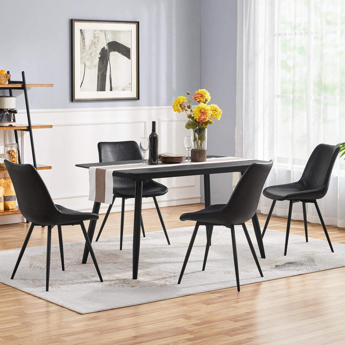 Black Dining Chairs Set of 6 Y27763
