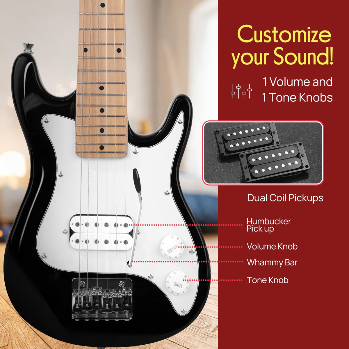 Kids Electric Guitar Starter Kit with Amplifier B19769