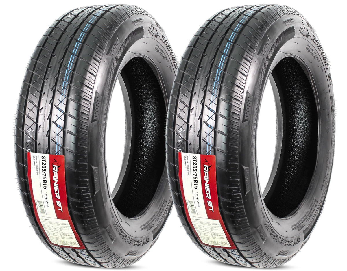 2-Pack ST205/75R15 Deep Tread Radial Trailer Tire W44777