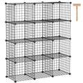 Black 12 Cube Wire Storage Organizer K668