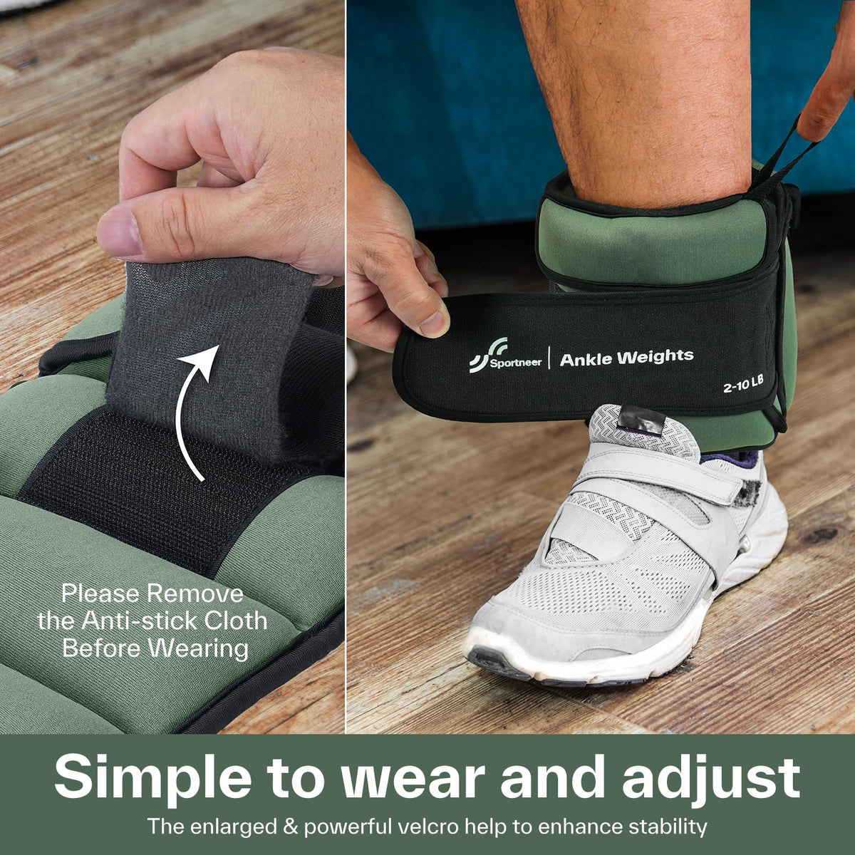 20lbs/Pair Adjustable Ankle Weights K3986