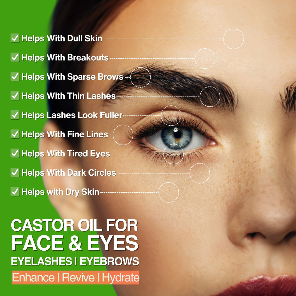 Organic Castor Oil with Jojoba Rosehip Grapeseed Squalane Vitamin E 1oz Z574