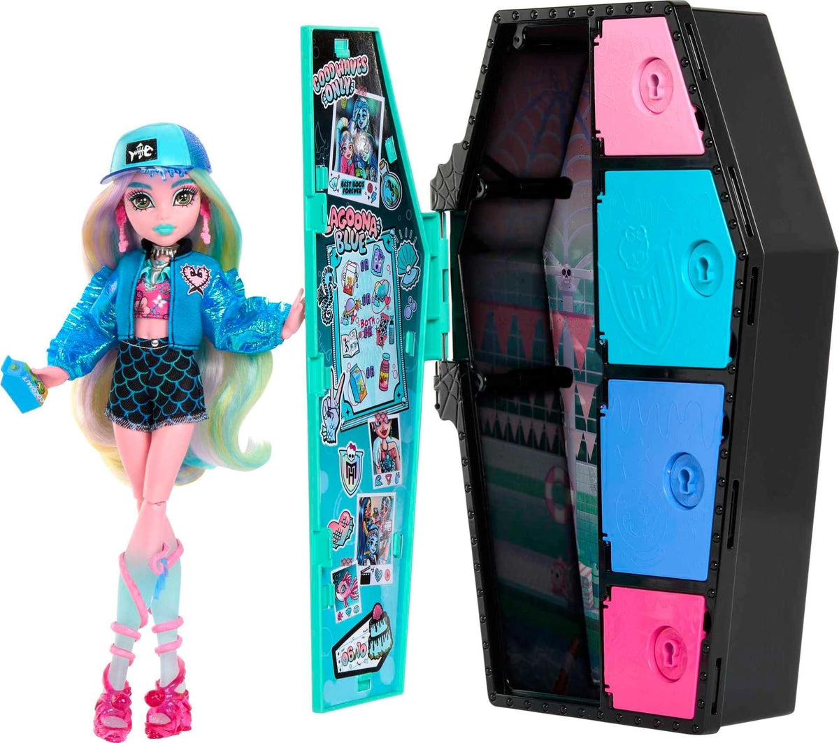 Doll & Clothes Accessories Set with Dress-Up Locker F425