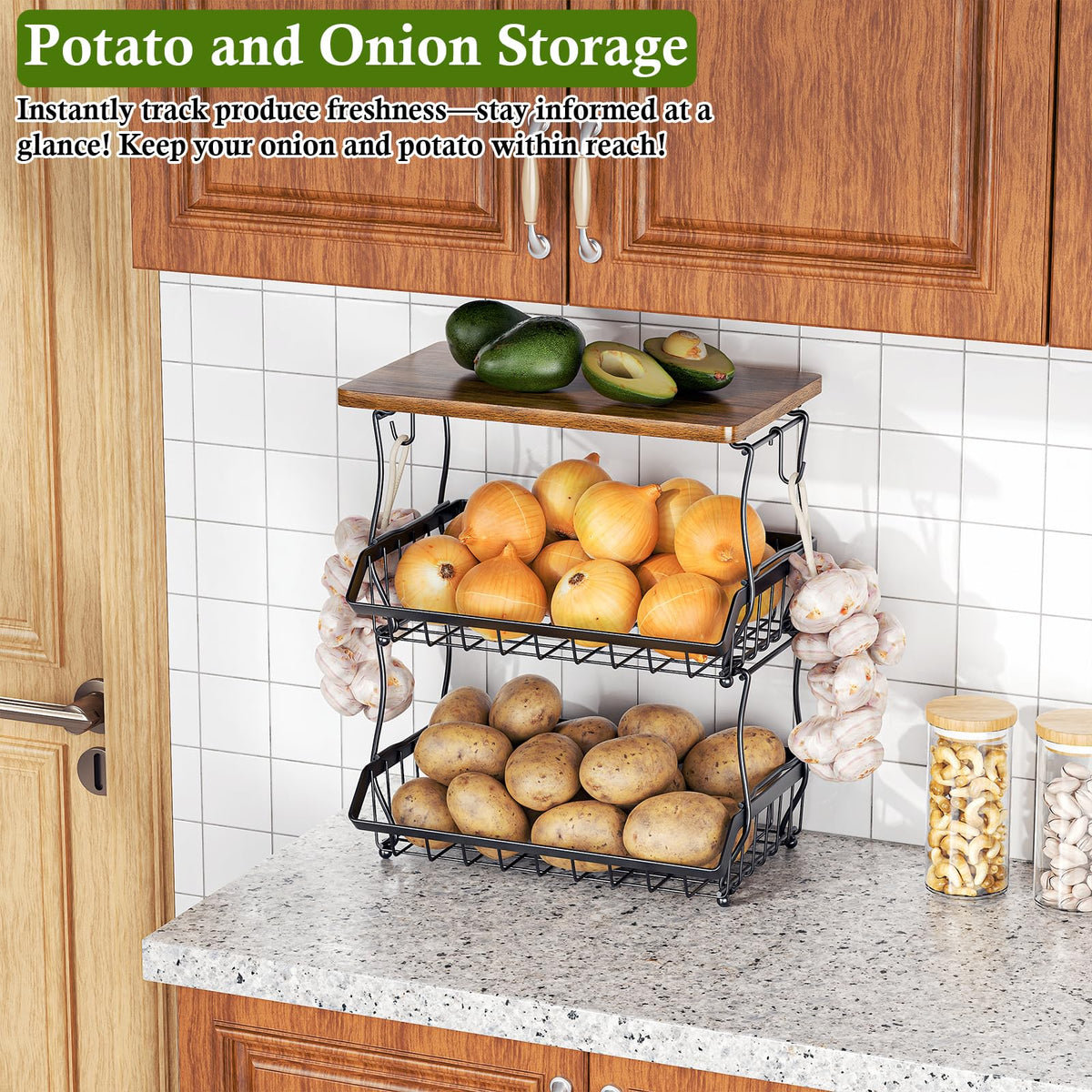 3-Tier Fruit Basket J84491