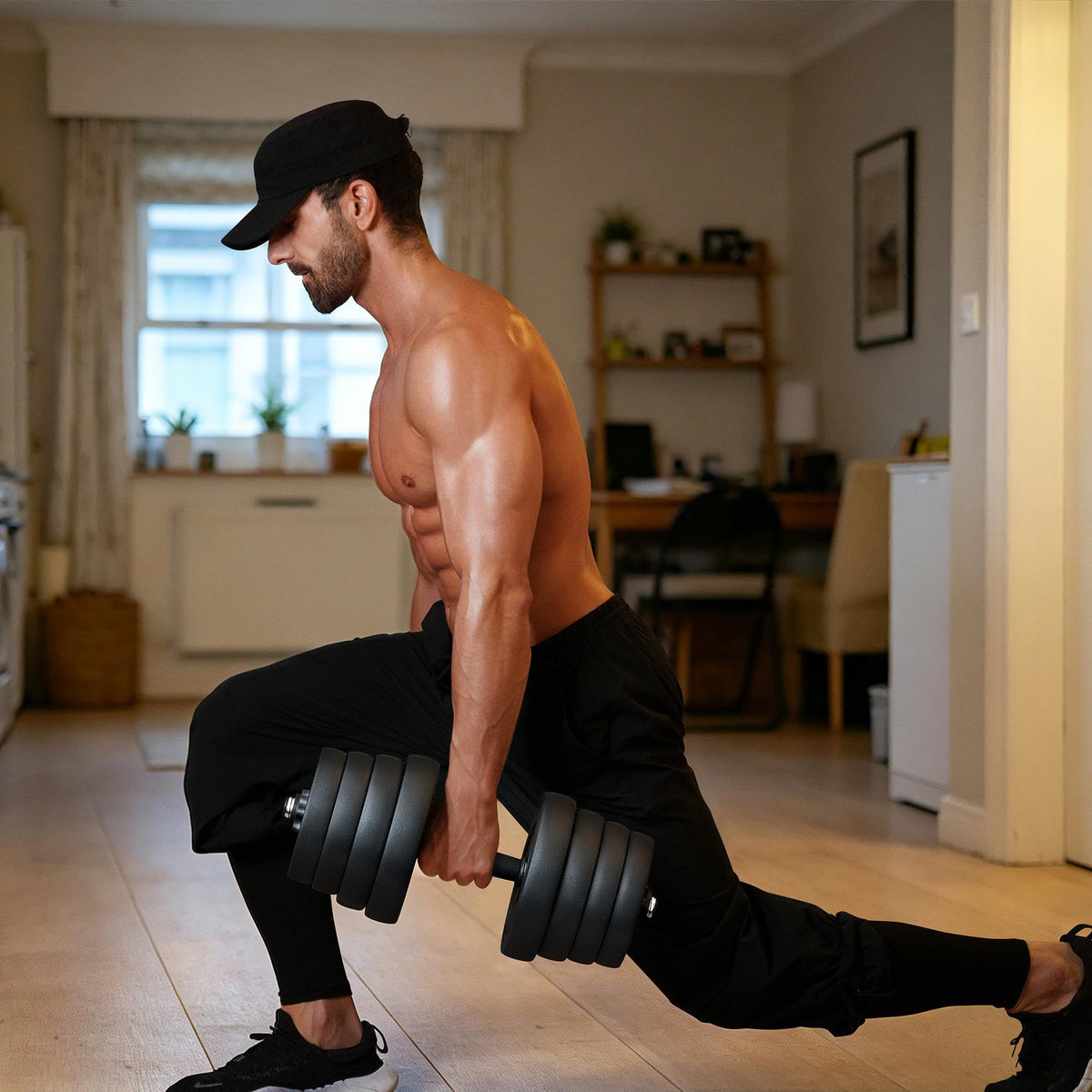 Adjustable Dumbbell Set with Spinlock Collars F114969