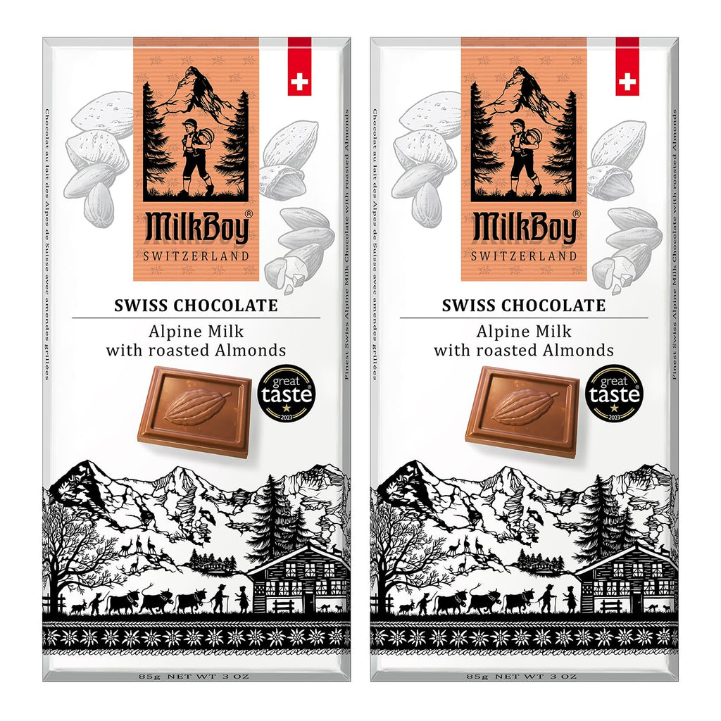 Milk Chocolate Bar with Almonds 3 oz 2 Pack E65514