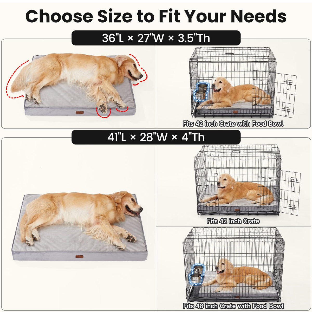 Large Reversible Memory Foam Dog Bed W9579