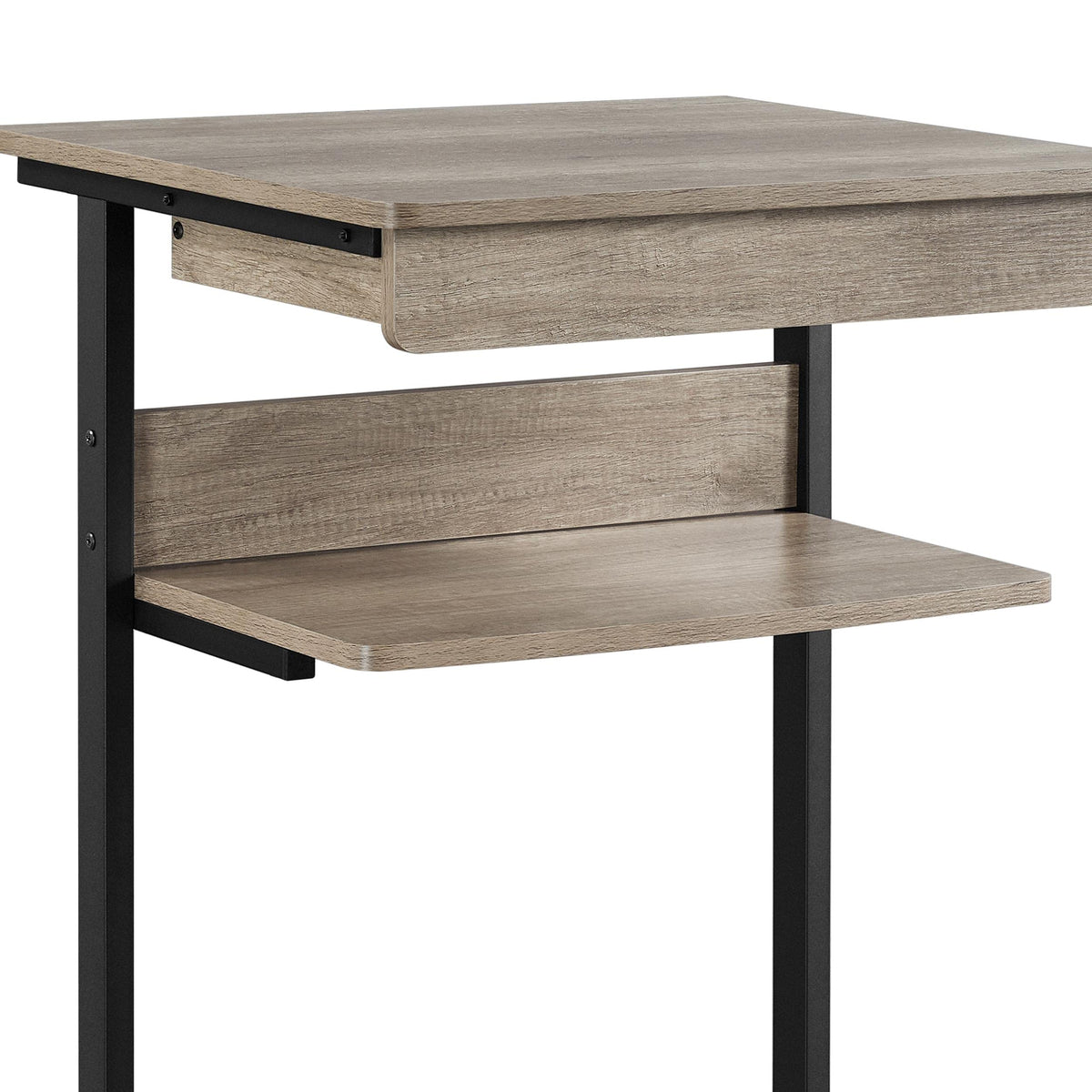 Gray 3-Tier Rolling Cart with Drawer N831