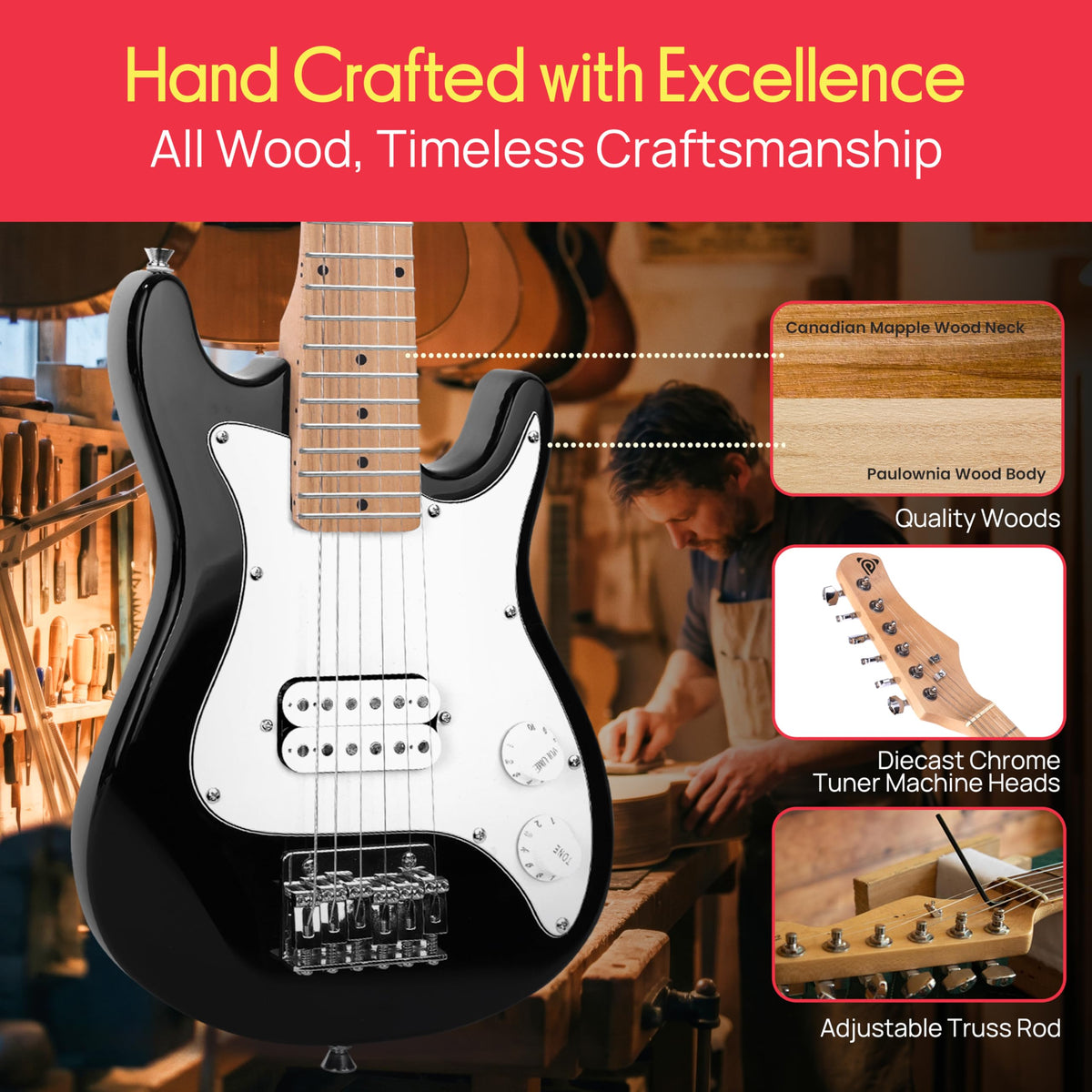 Kids Electric Guitar Starter Kit with Amplifier B19769