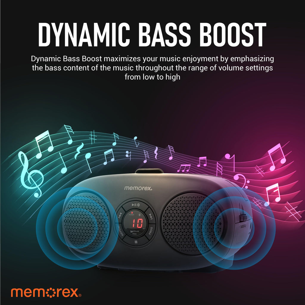 AM/FM Top Loading CD Player Portable Stereo with Auxiliary Input and LED Display V7221