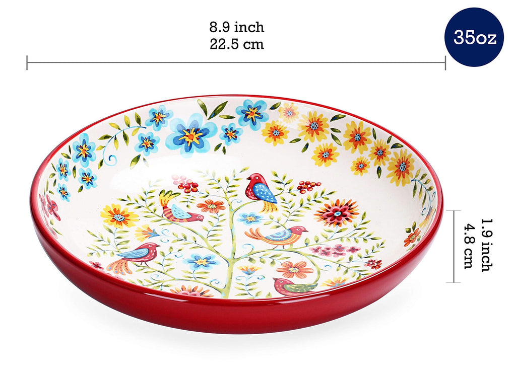 Red Ceramic 16 pcs Dinnerware Set, Service for 4 I114
