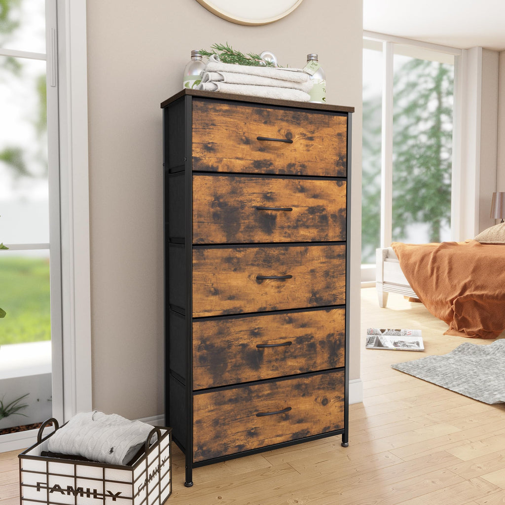 5 Drawer Fabric Dresser W967