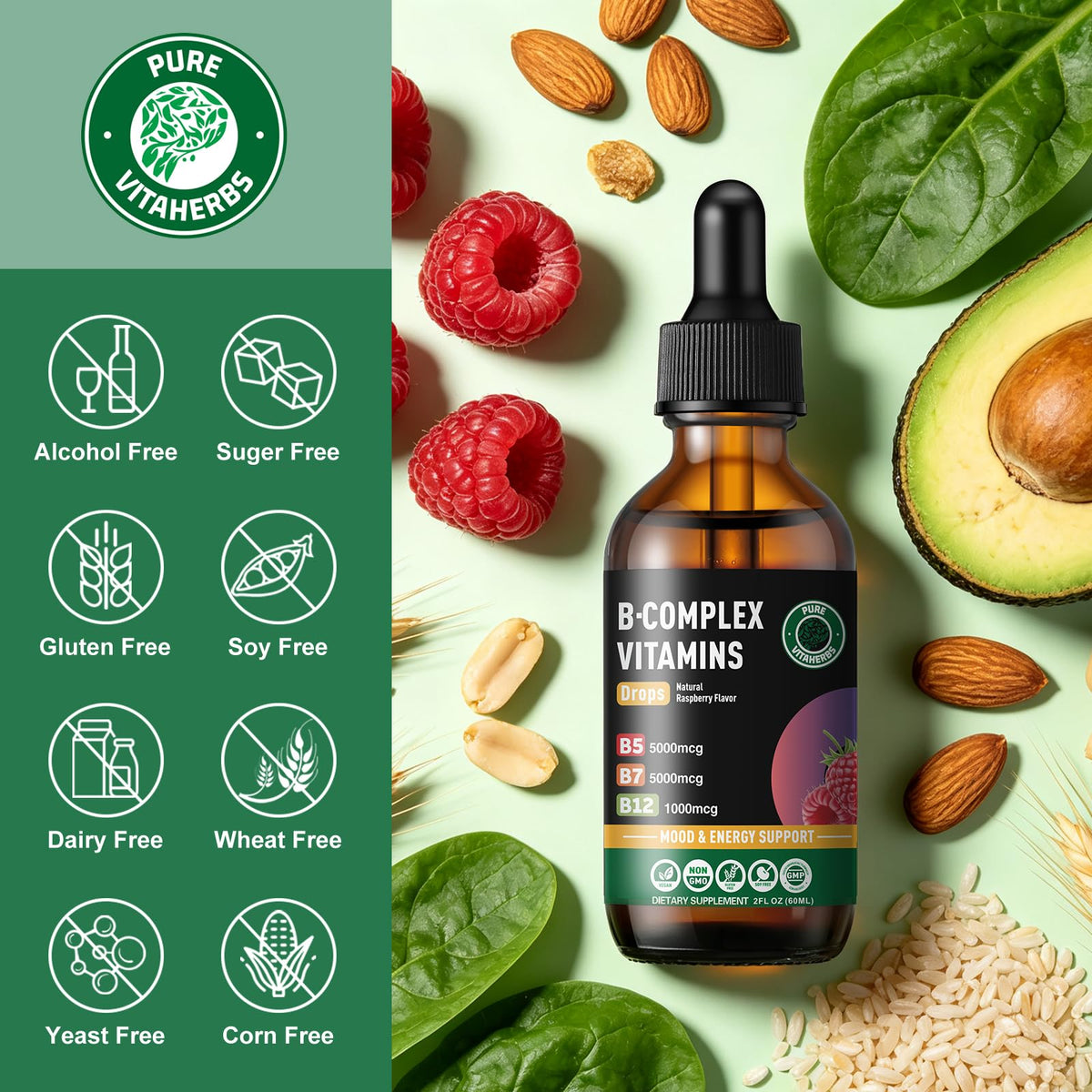 B-Complex & Biotin Drops 2 Fl Oz O316