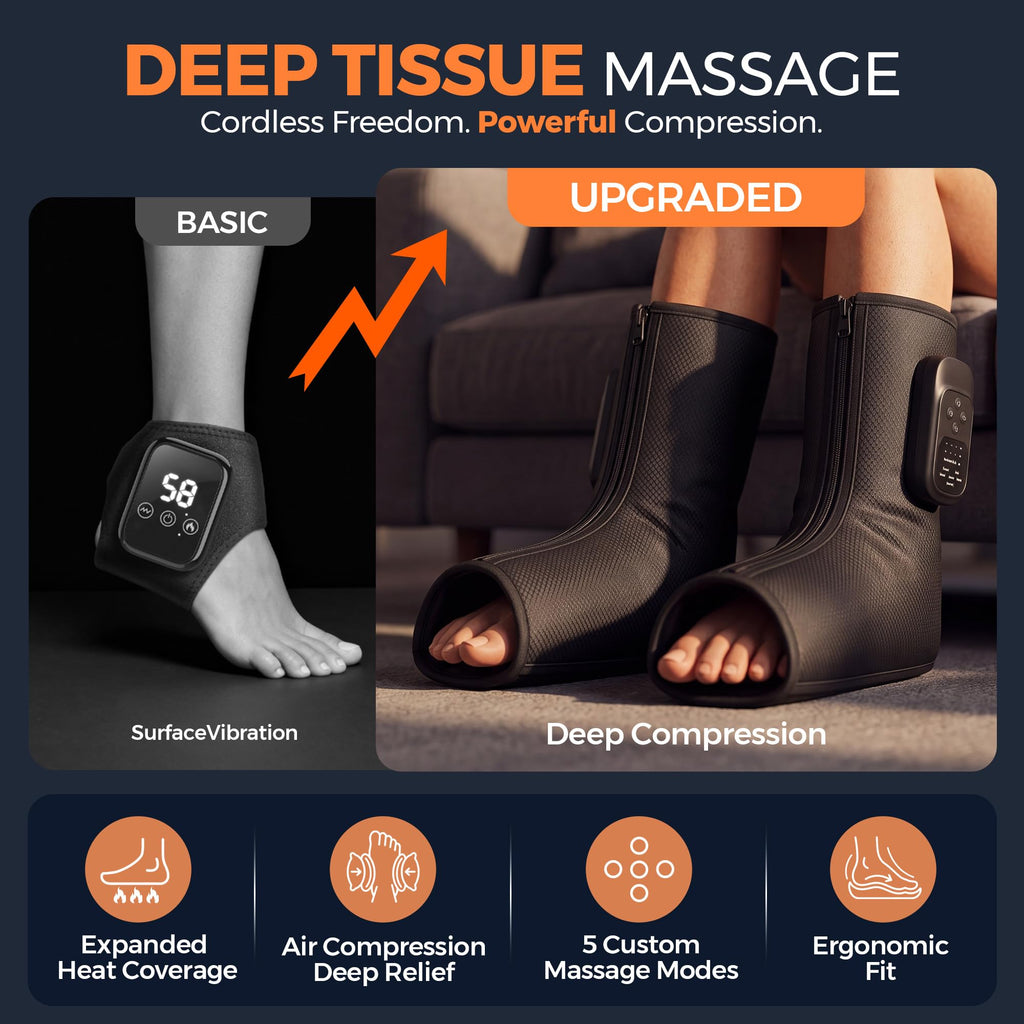 Air Compression Foot and Ankle Massager with Heat T622488