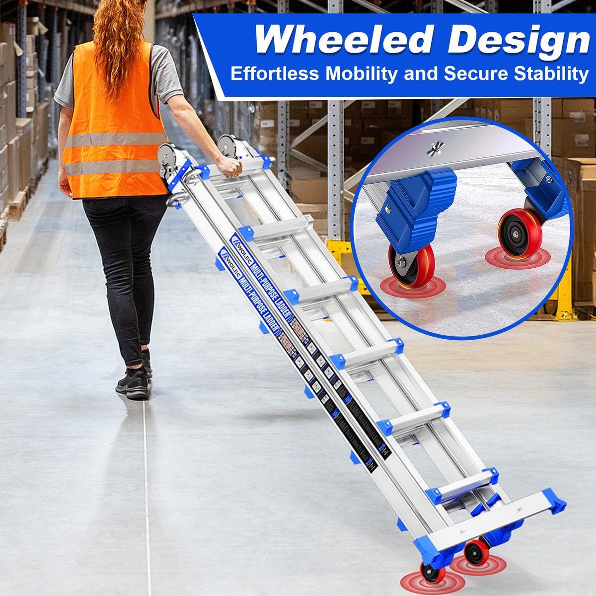 20FT Multi-Position Telescoping Ladder D702575