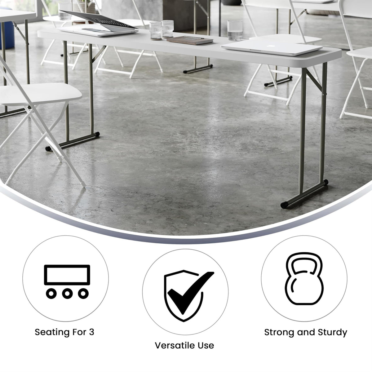 Granite Plastic Folding Training Table H1008