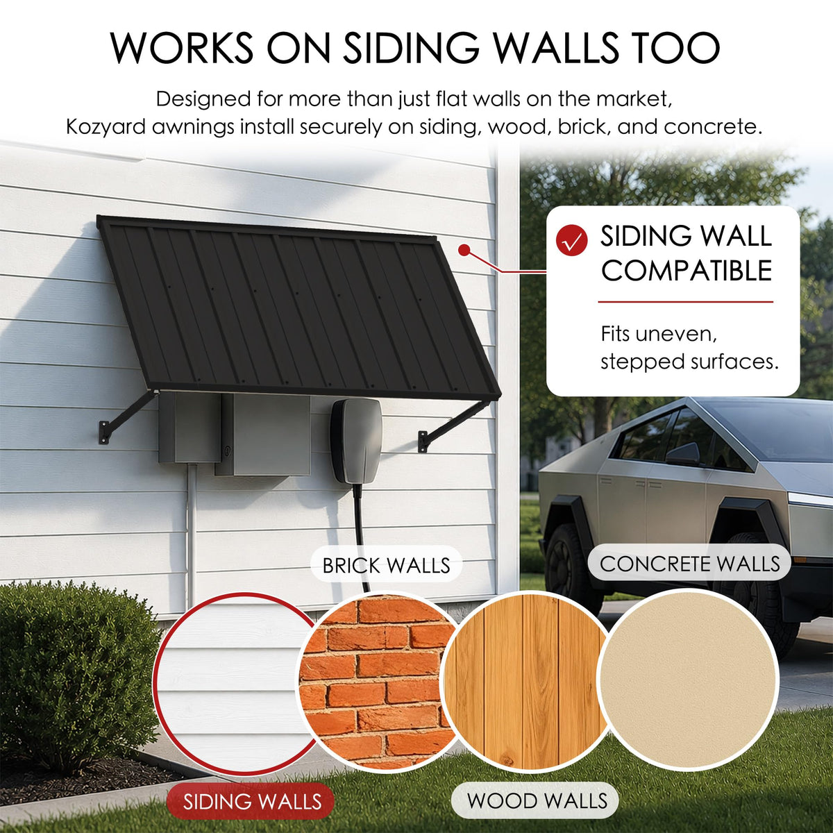 Adjustable Door Window Awning 42"W×32" F137479