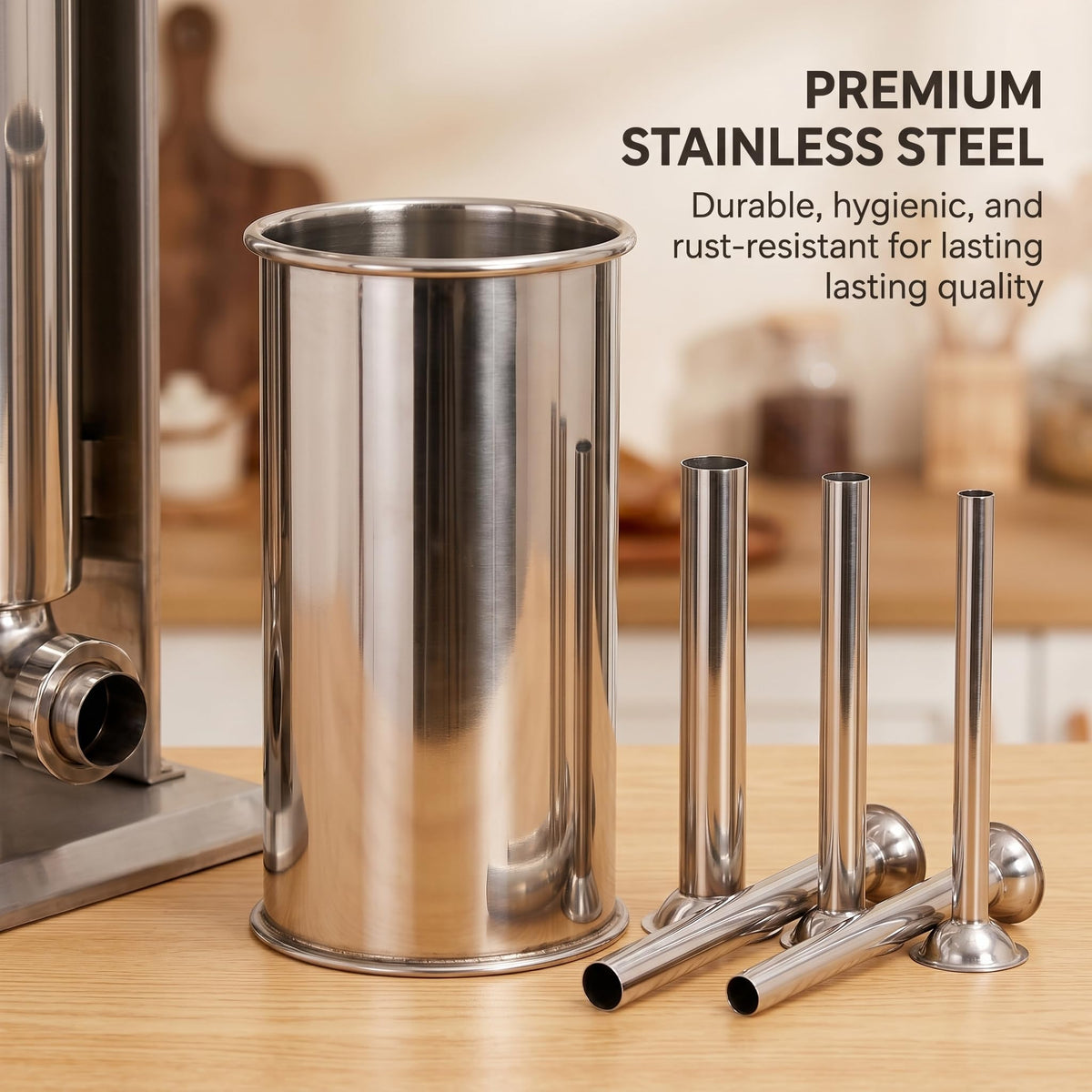 Stainless Steel 15LB Dual Speed Vertical Manual Sausage Stuffer H848858