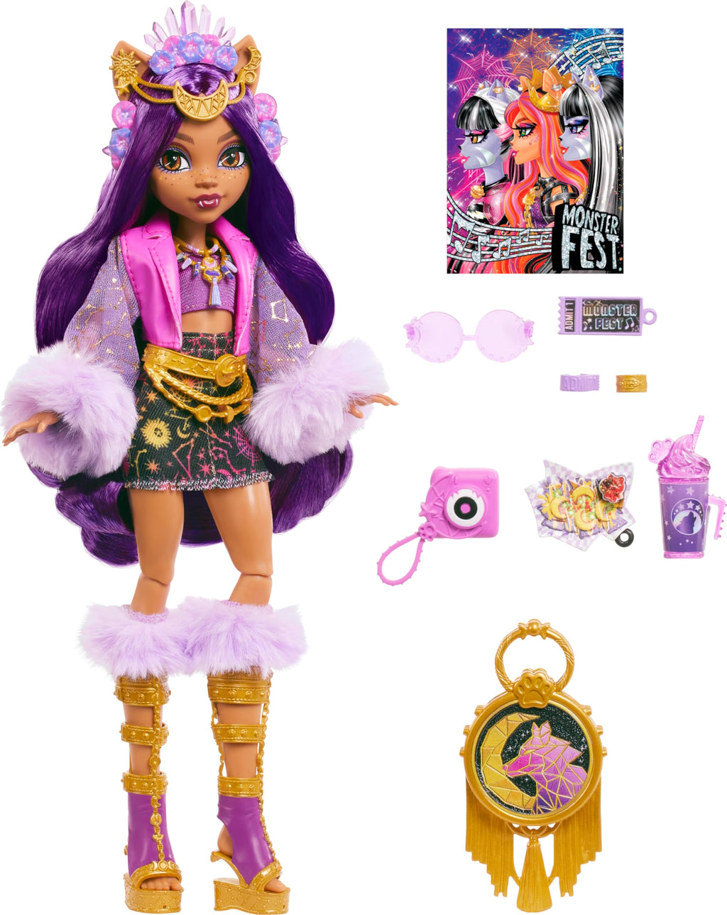 Monster High Doll with Glam Outfit & Accessories T562