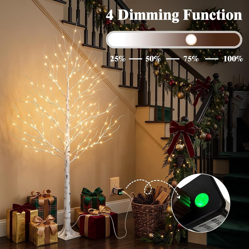6ft Prelit White Christmas Trees 2Pack Y747864